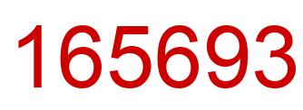 Number 165693 red image