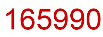 Number 165990 red image