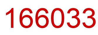 Number 166033 red image