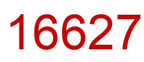 Number 16627 red image