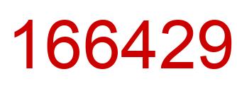 Number 166429 red image