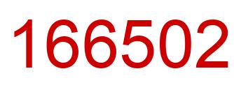 Number 166502 red image