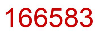 Number 166583 red image