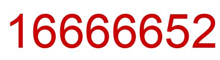 Number 16666652 red image