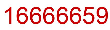 Number 16666659 red image