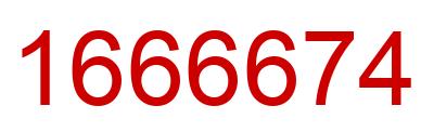 Number 1666674 red image