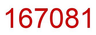 Number 167081 red image