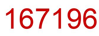 Number 167196 red image