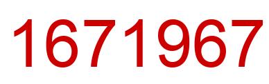 Number 1671967 red image