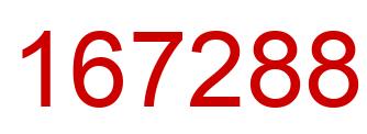 Number 167288 red image