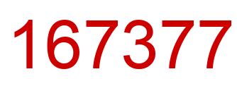Number 167377 red image