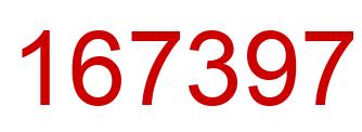 Number 167397 red image