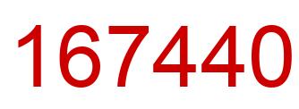 Número 167440 imagen rojo