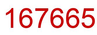 Number 167665 red image