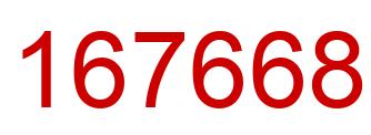 Number 167668 red image