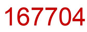 Number 167704 red image