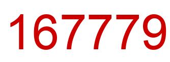 Number 167779 red image