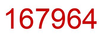 Number 167964 red image