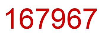 Number 167967 red image