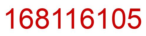 Number 168116105 red image