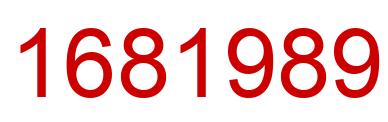Number 1681989 red image