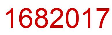 Number 1682017 red image