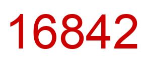 Number 16842 red image