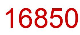 Number 16850 red image