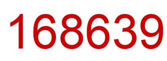 Number 168639 red image