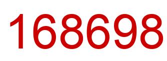 Number 168698 red image
