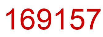 Number 169157 red image
