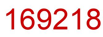 Number 169218 red image
