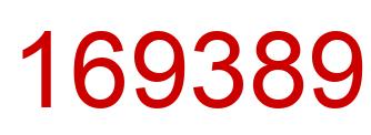 Number 169389 red image