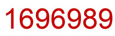 Number 1696989 red image