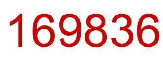 Number 169836 red image