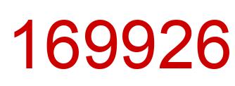 Number 169926 red image