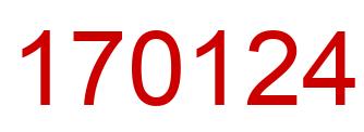 Número 170124 imagen rojo