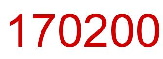 Number 170200 red image