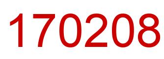 Number 170208 red image