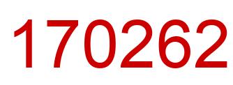 Number 170262 red image