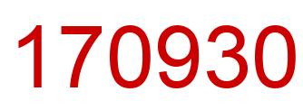 Number 170930 red image