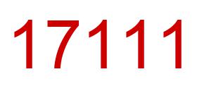 Number 17111 red image