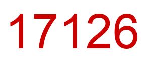 Number 17126 red image