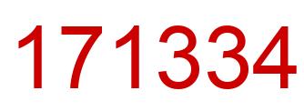 Number 171334 red image
