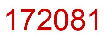 Number 172081 red image