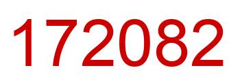 Number 172082 red image