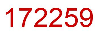 Number 172259 red image