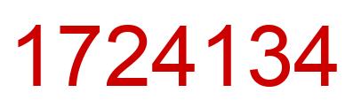 Number 1724134 red image