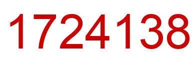Number 1724138 red image