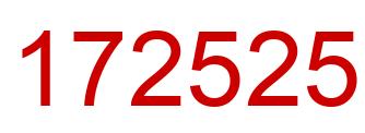 Number 172525 red image
